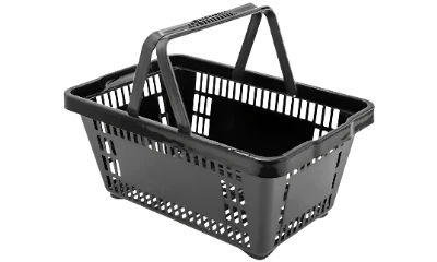 Cesto plástico comercial com alça